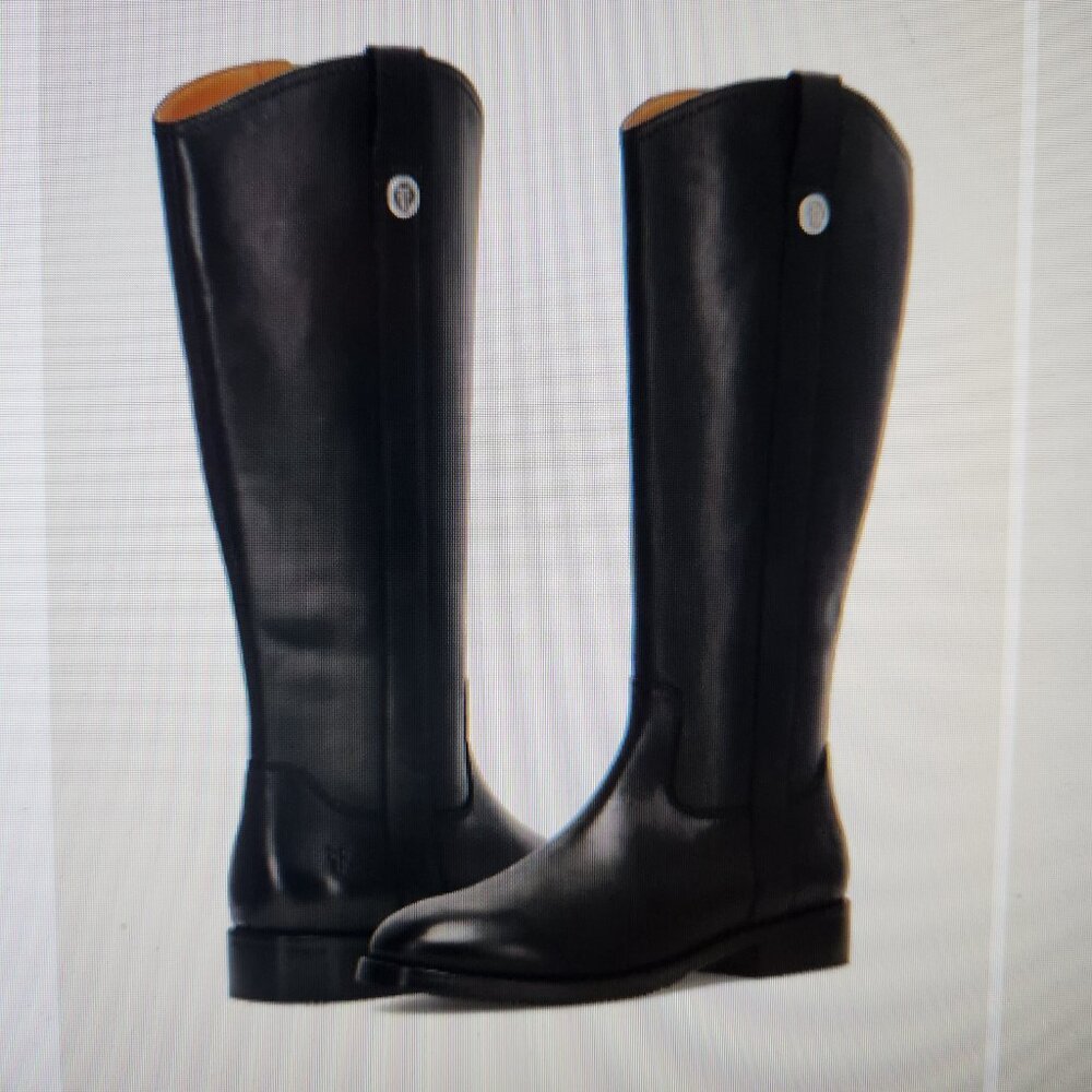New in box Frye Melissa inside zip Tall Riding Boots in Black Leather size 6.5